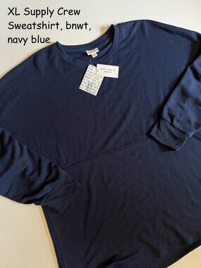 XL Lularoe Supply Crewneck sweatshirt, navy blue